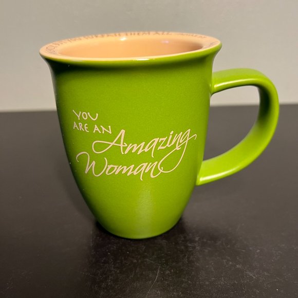 Abbey Press “You Are An Amazing Woman” Green Stoneware Mug - Picture 2 of 6